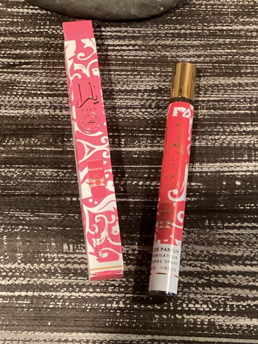 Ara Pink Rollerball Perfume with Gold Cap